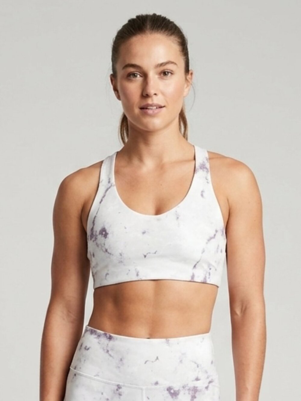 Old Navy Active PowerSoft Marble Pattern Sports Bra